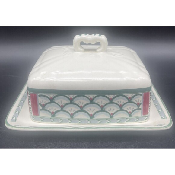 VTG MIKASA Country Classics Covered Butter Dish - Picture 3 of 8